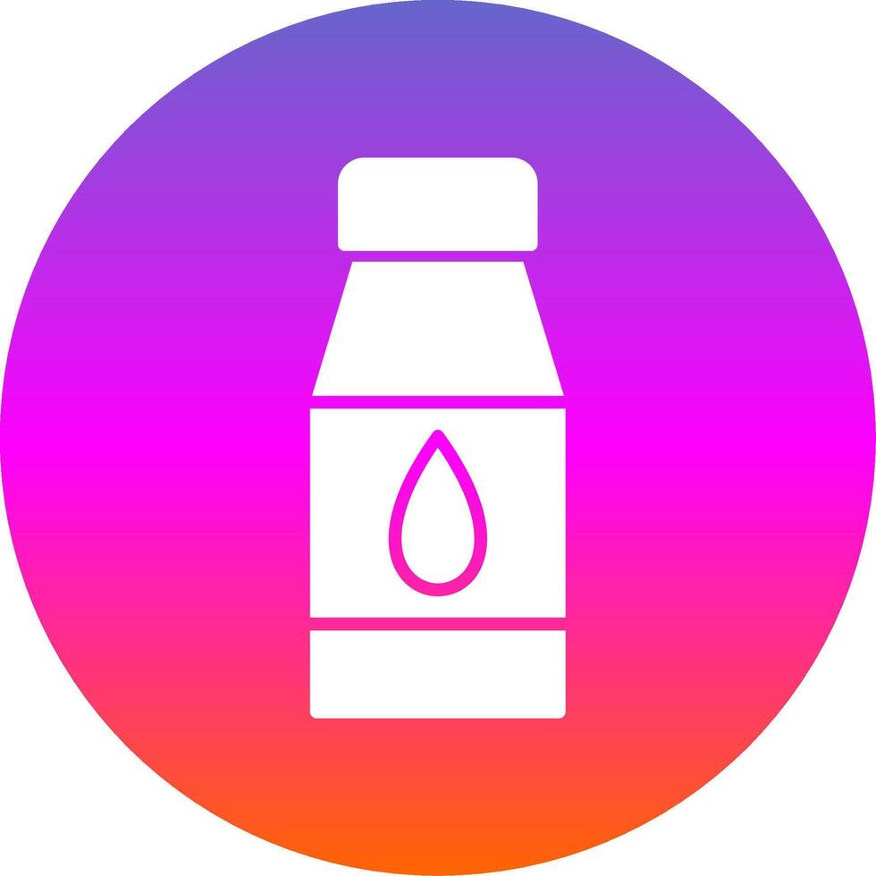 vatten flaskor glyf lutning cirkel ikon vektor