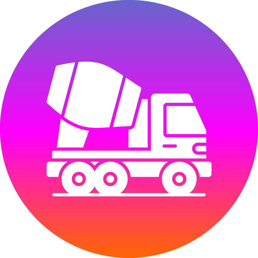 Beton Rührgerät LKW Glyphe Gradient Kreis Symbol vektor