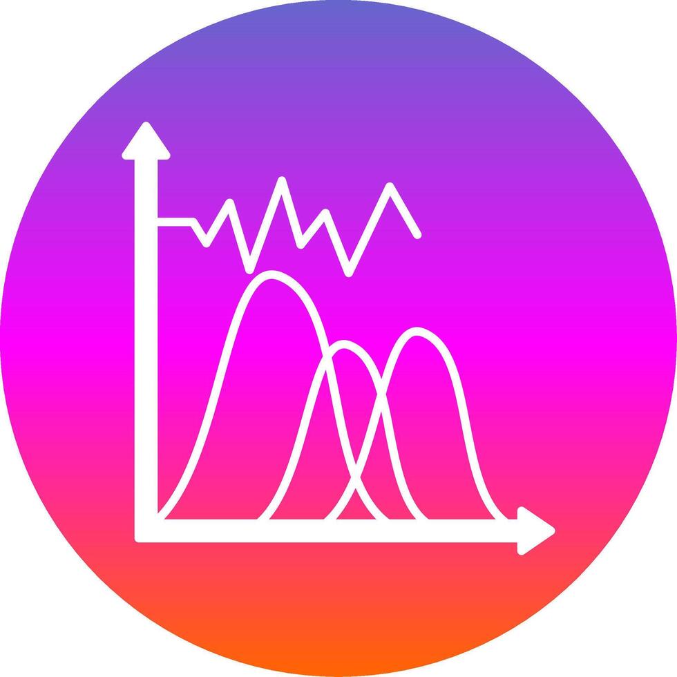 Welle Diagramm Glyphe Gradient Kreis Symbol vektor