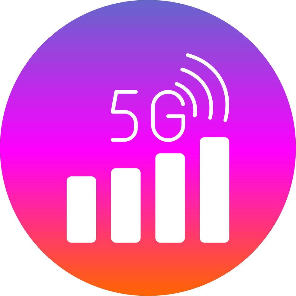 signal status glyf lutning cirkel ikon vektor