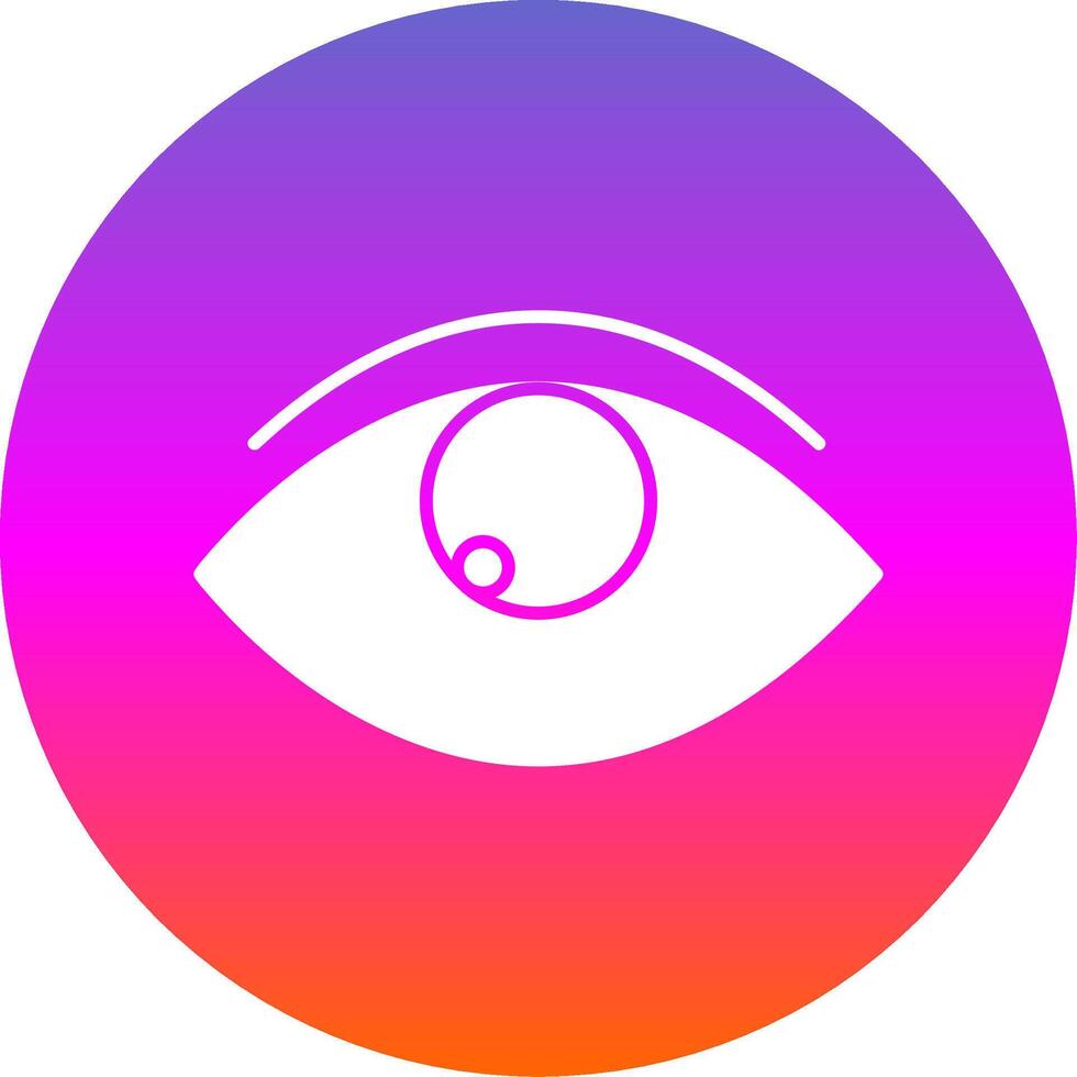 Auge Glyphe Gradient Kreis Symbol vektor