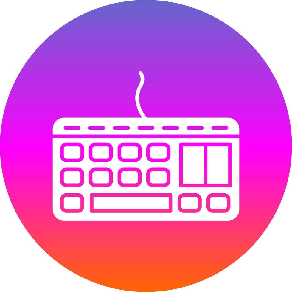 tangentbord glyf lutning cirkel ikon vektor