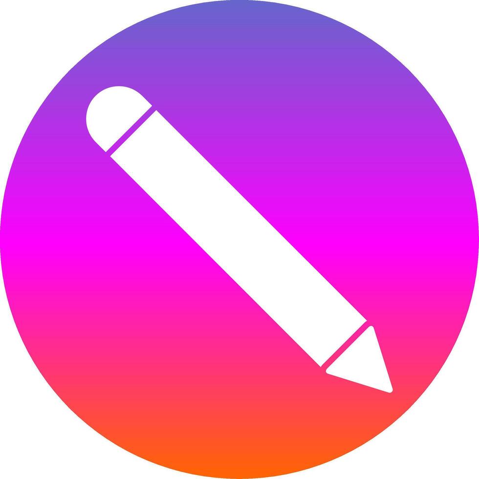 Bleistift Glyphe Gradient Kreis Symbol vektor