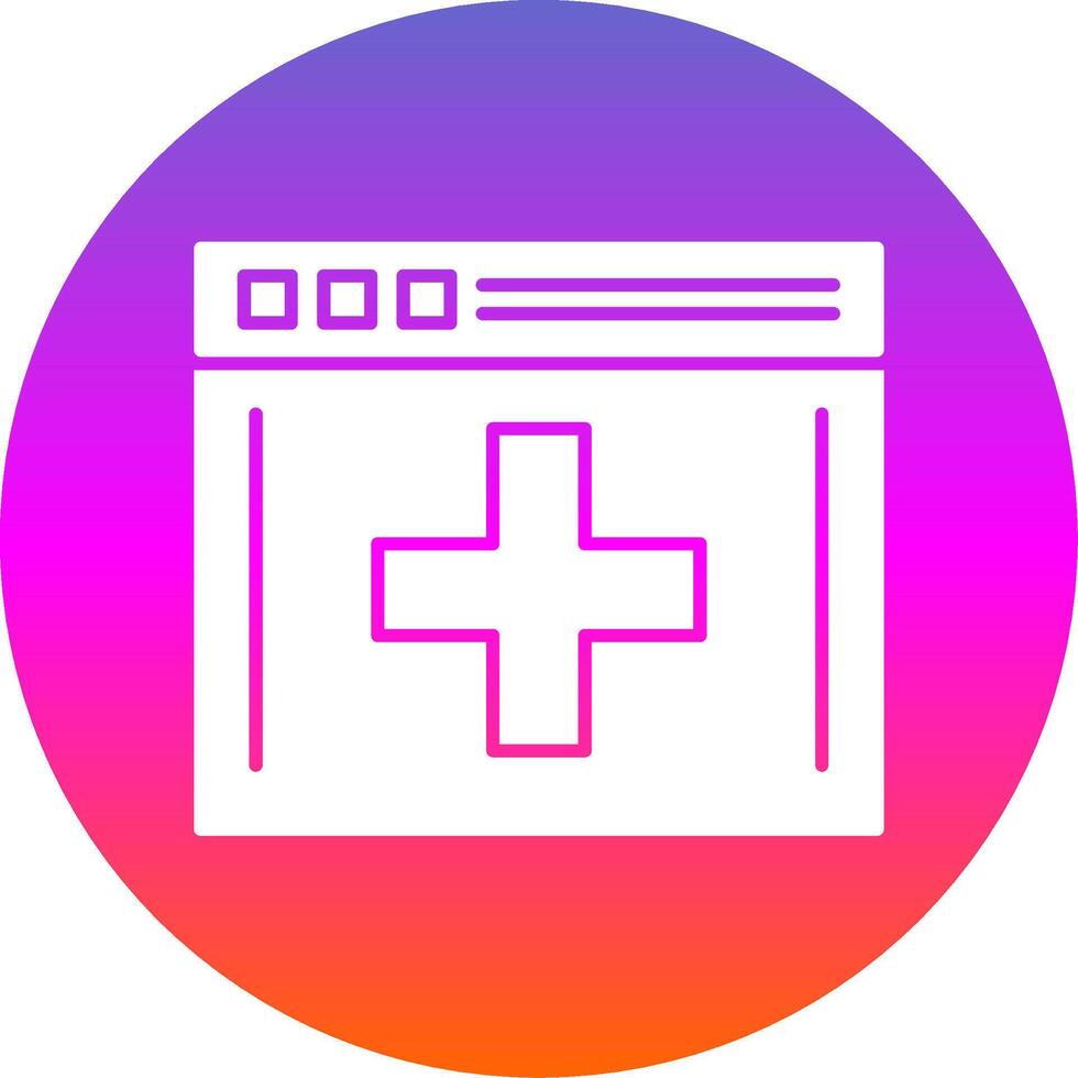 medizinisch App Glyphe Gradient Kreis Symbol vektor