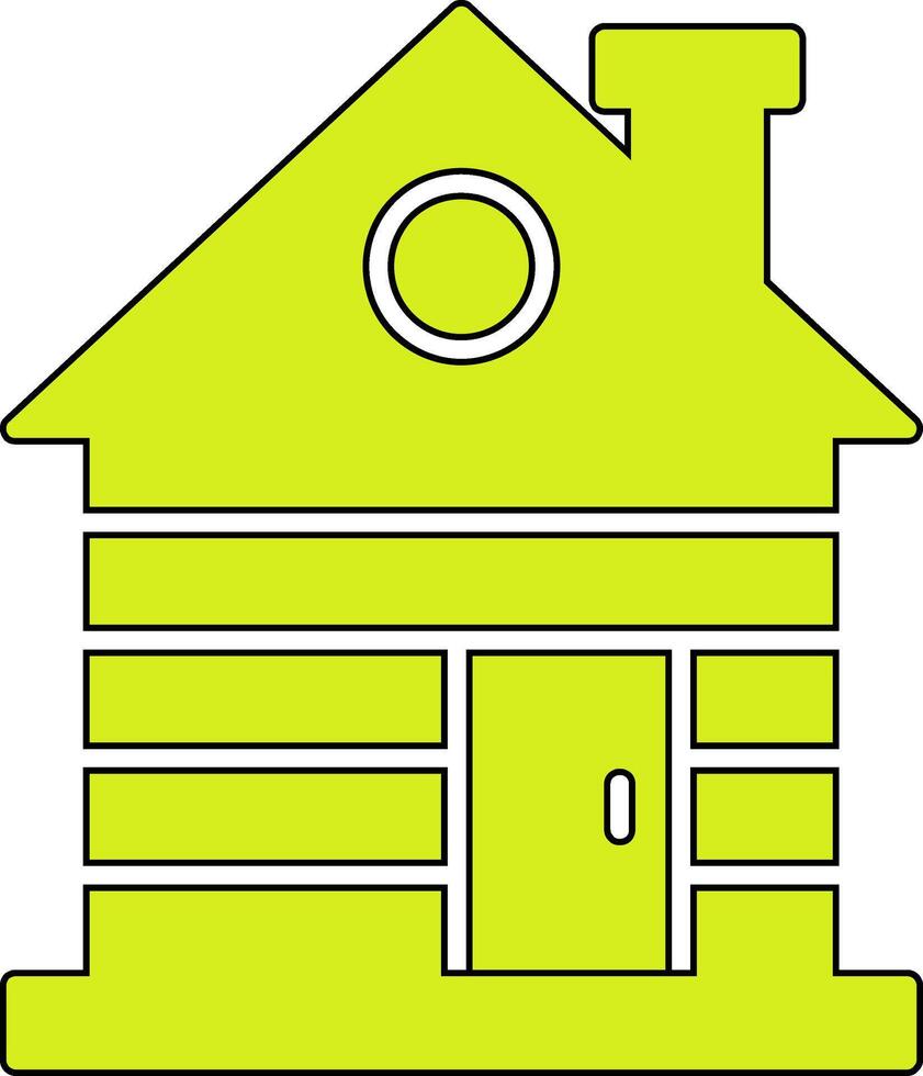 Vektorsymbol für Holzhütten vektor
