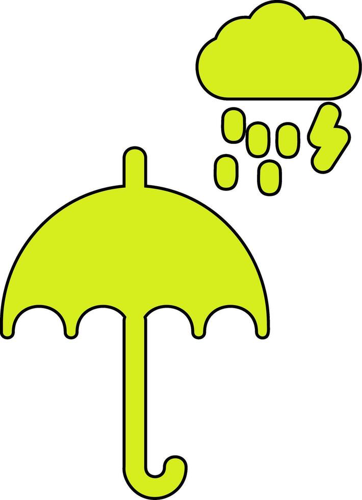 Regenschirm-Vektor-Symbol vektor