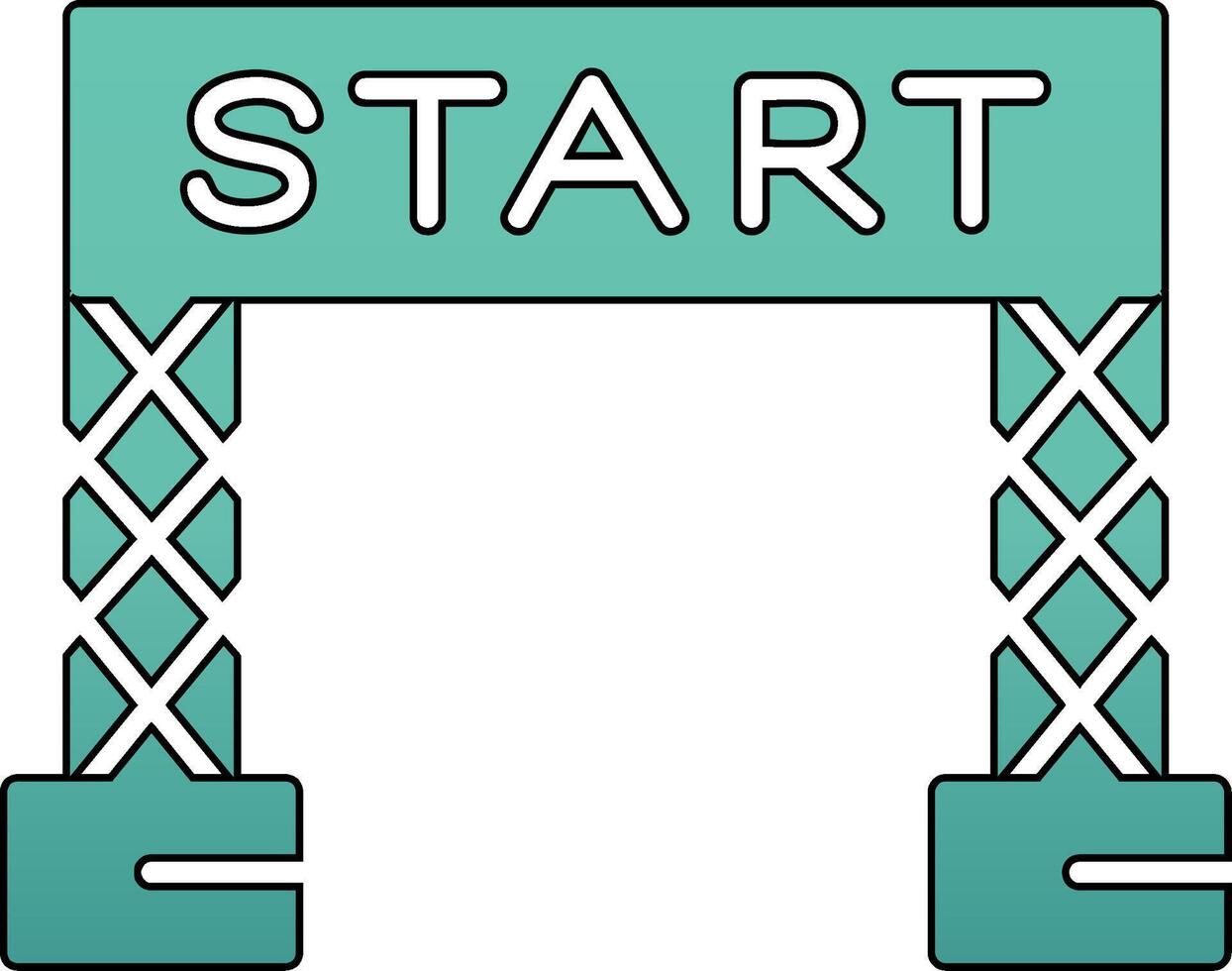 Start Linie Vektor Symbol