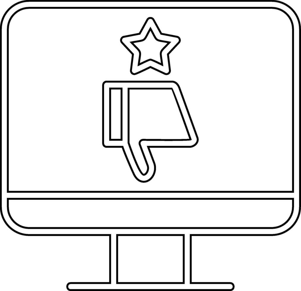 Schlecht Rezension Vektor Symbol