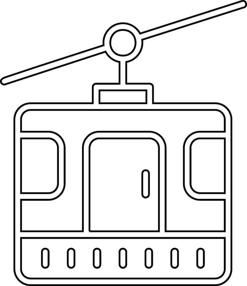 kabel- bil stuga vektor ikon