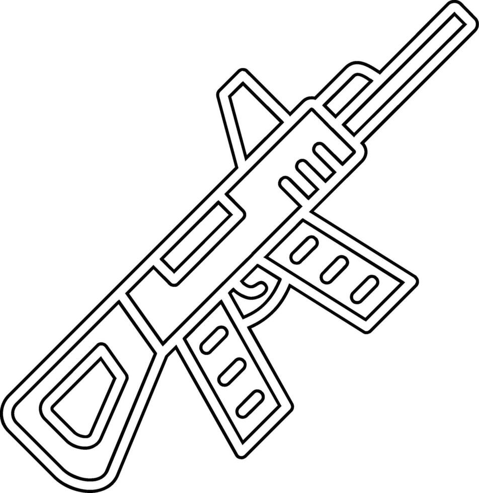 Maschinengewehr-Vektorsymbol vektor