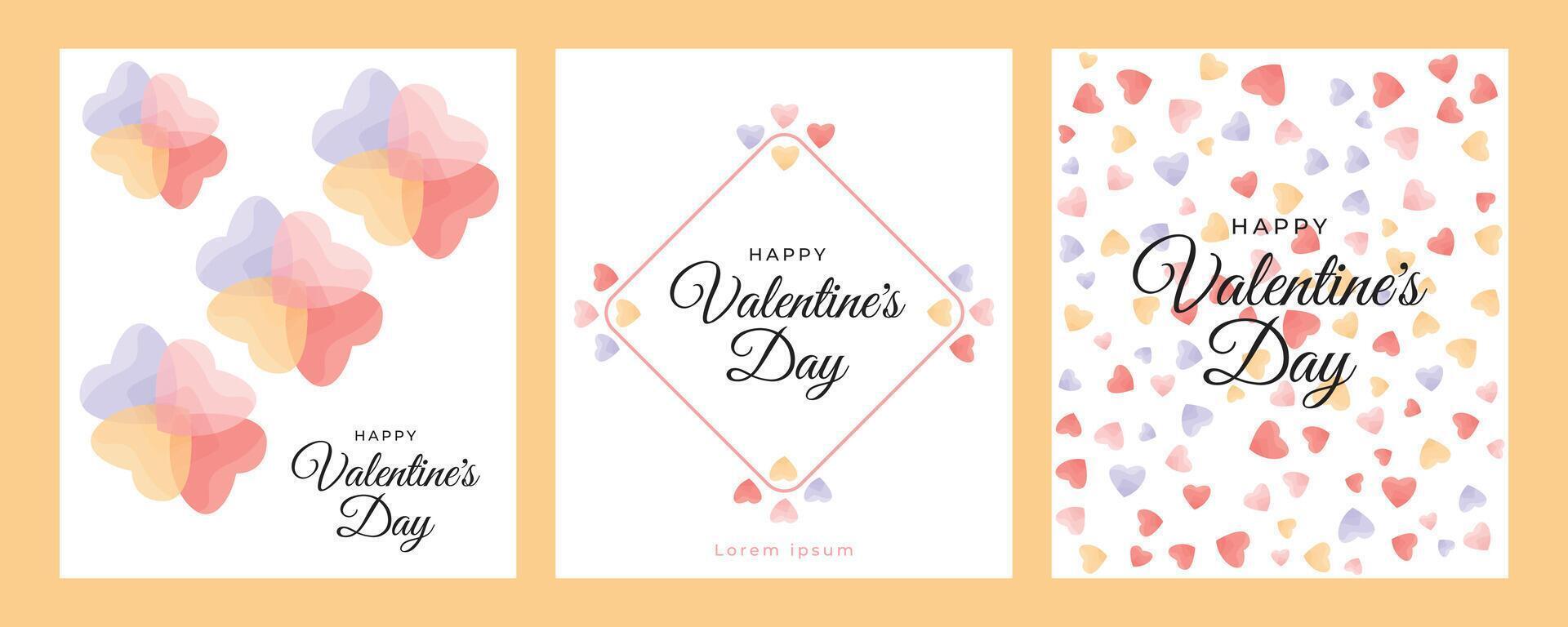 glücklich Valentinstag Tag abstrakt Gruß Poster Design vektor
