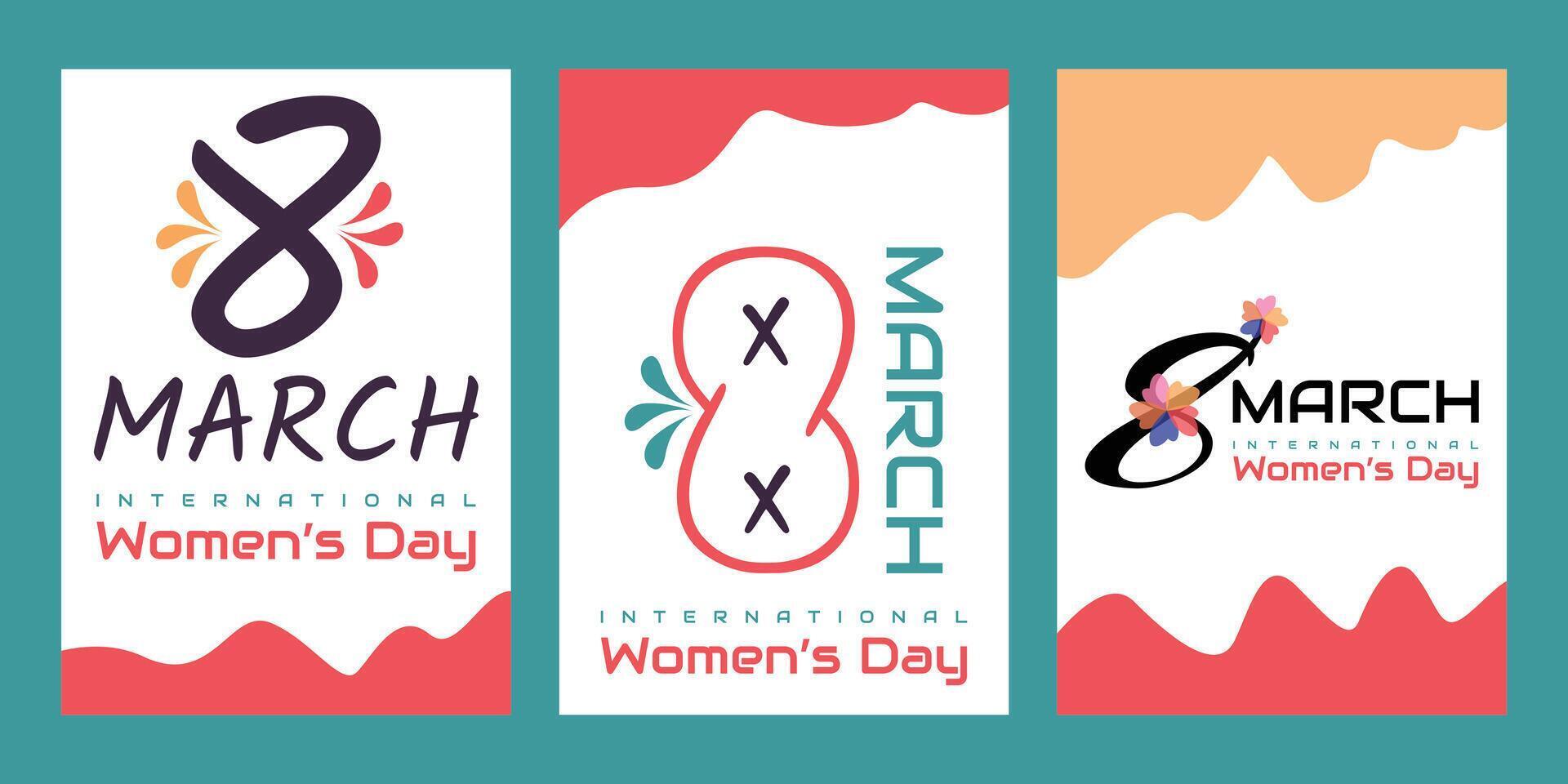 glückliches Kartendesign zum Frauentag vektor