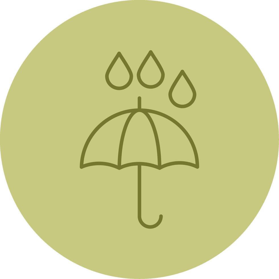 Regenschirm Linie Kreis Mehrfarbig Symbol vektor