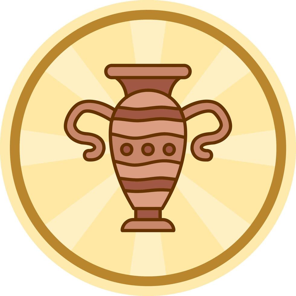 Vase Comic Kreis Symbol vektor