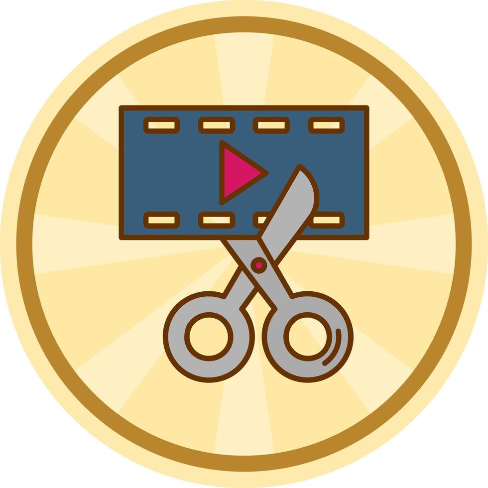 Video Editor Comic Kreis Symbol vektor