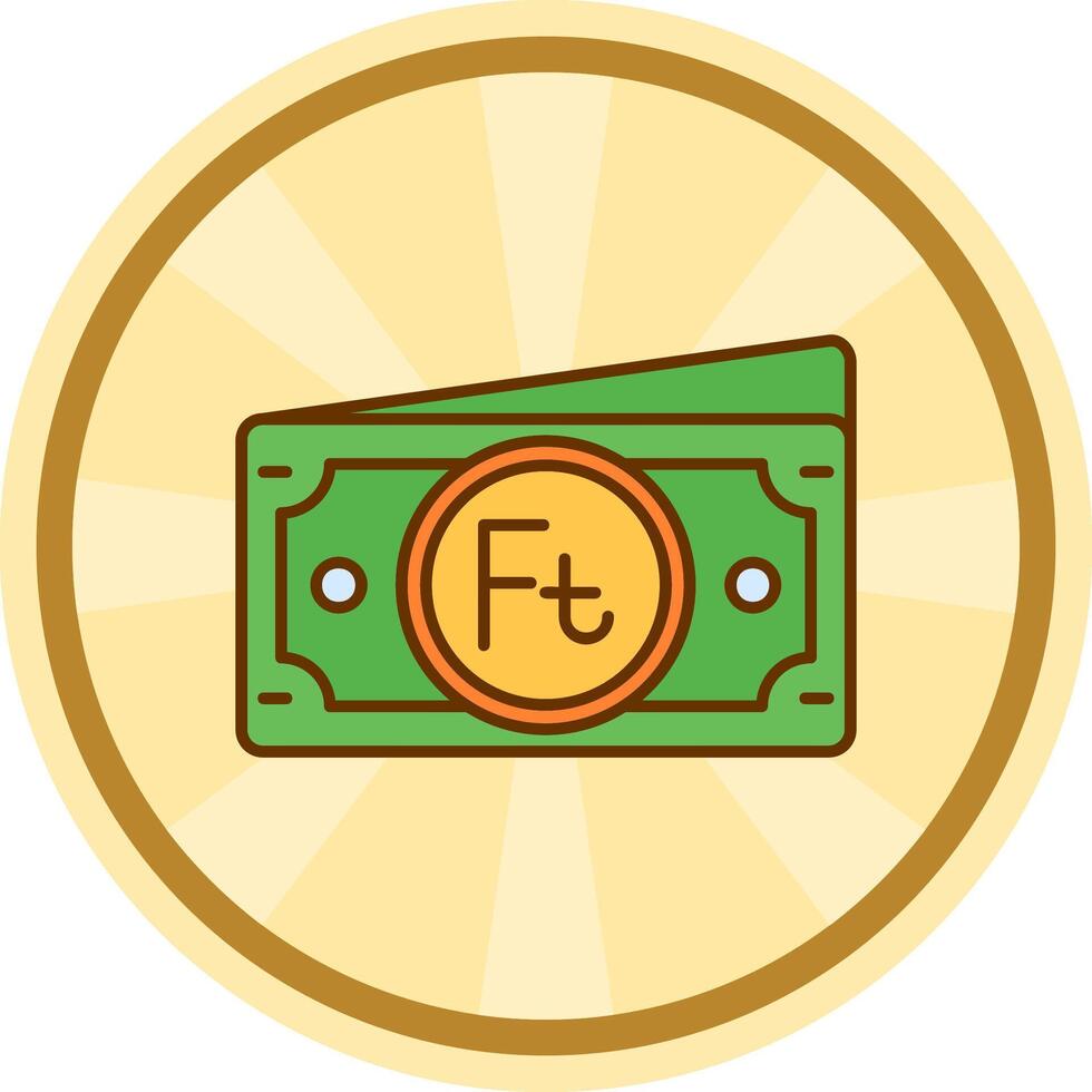 Forint Comic Kreis Symbol vektor