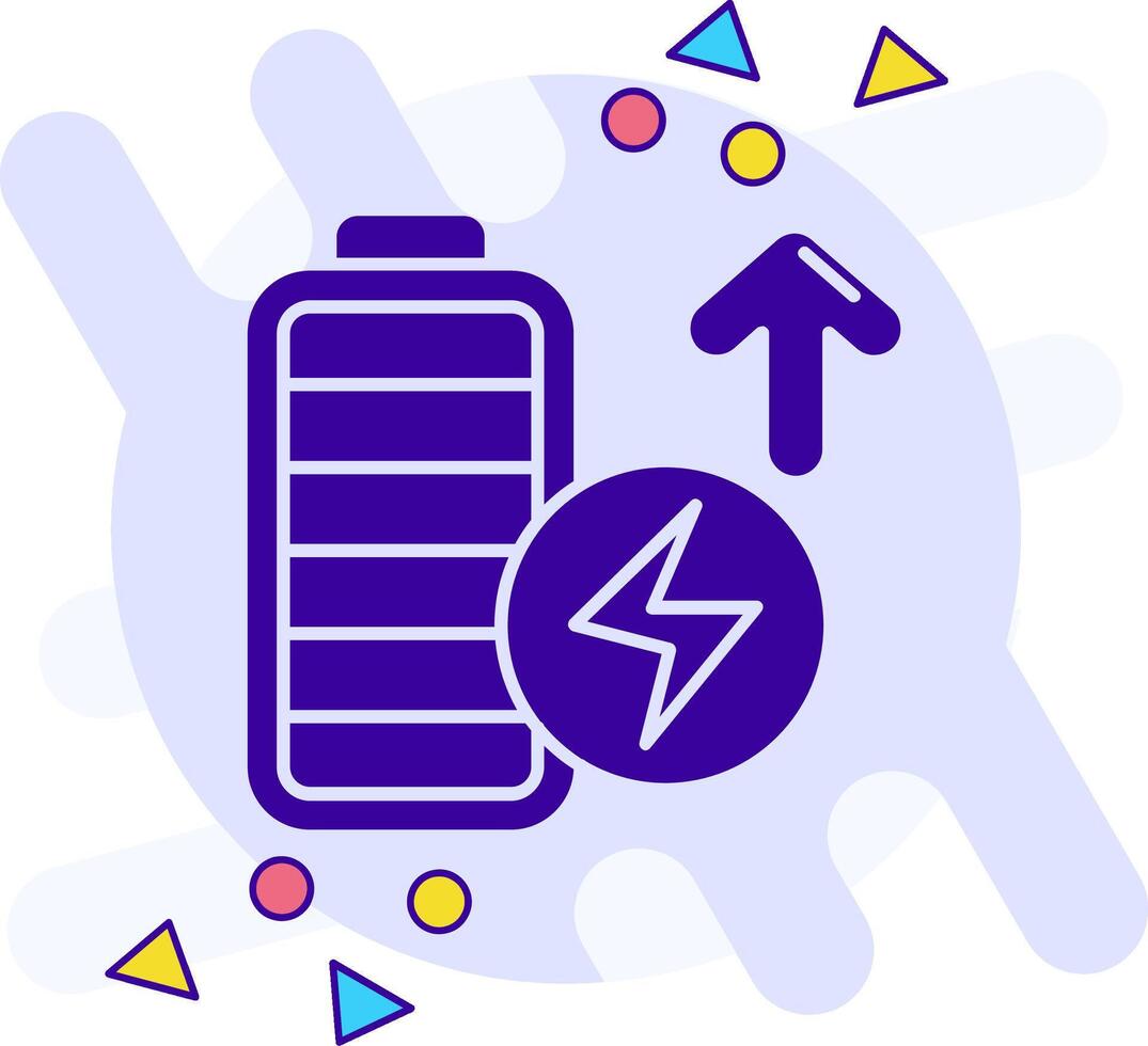 Batterie voll Freistil solide Symbol vektor