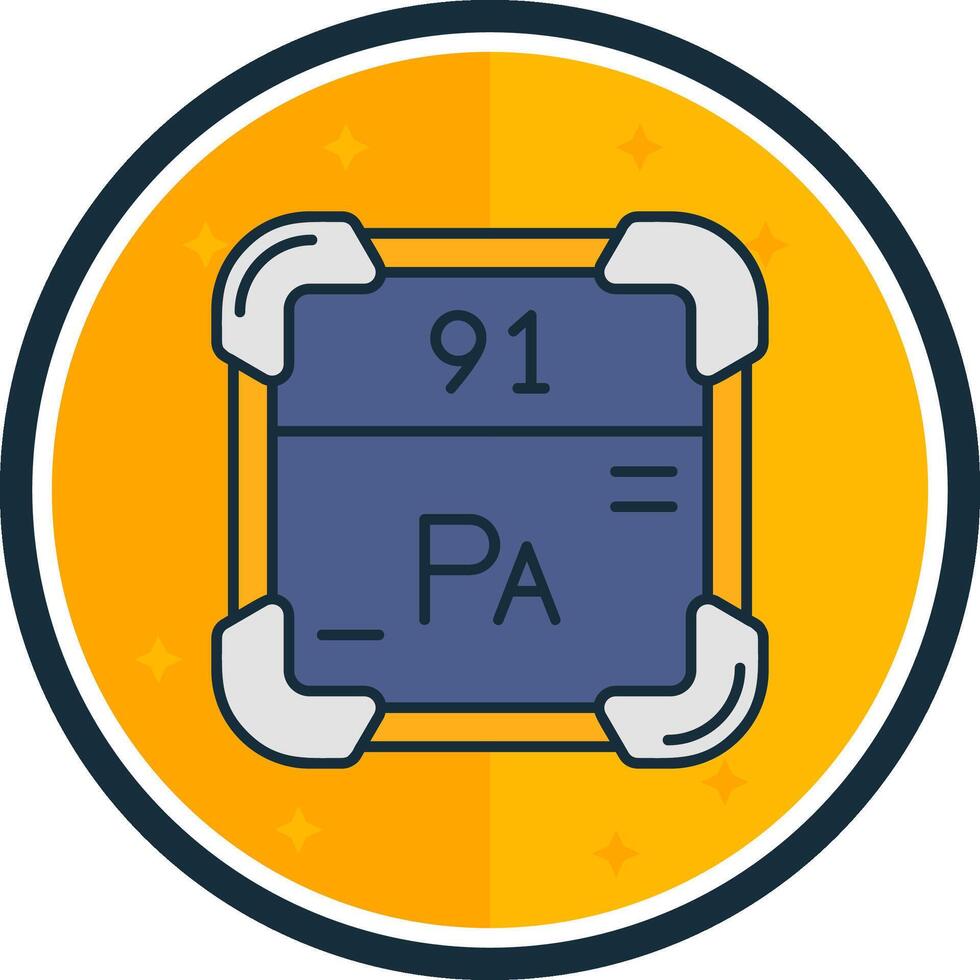 Protactinium gefüllt Vers Symbol vektor