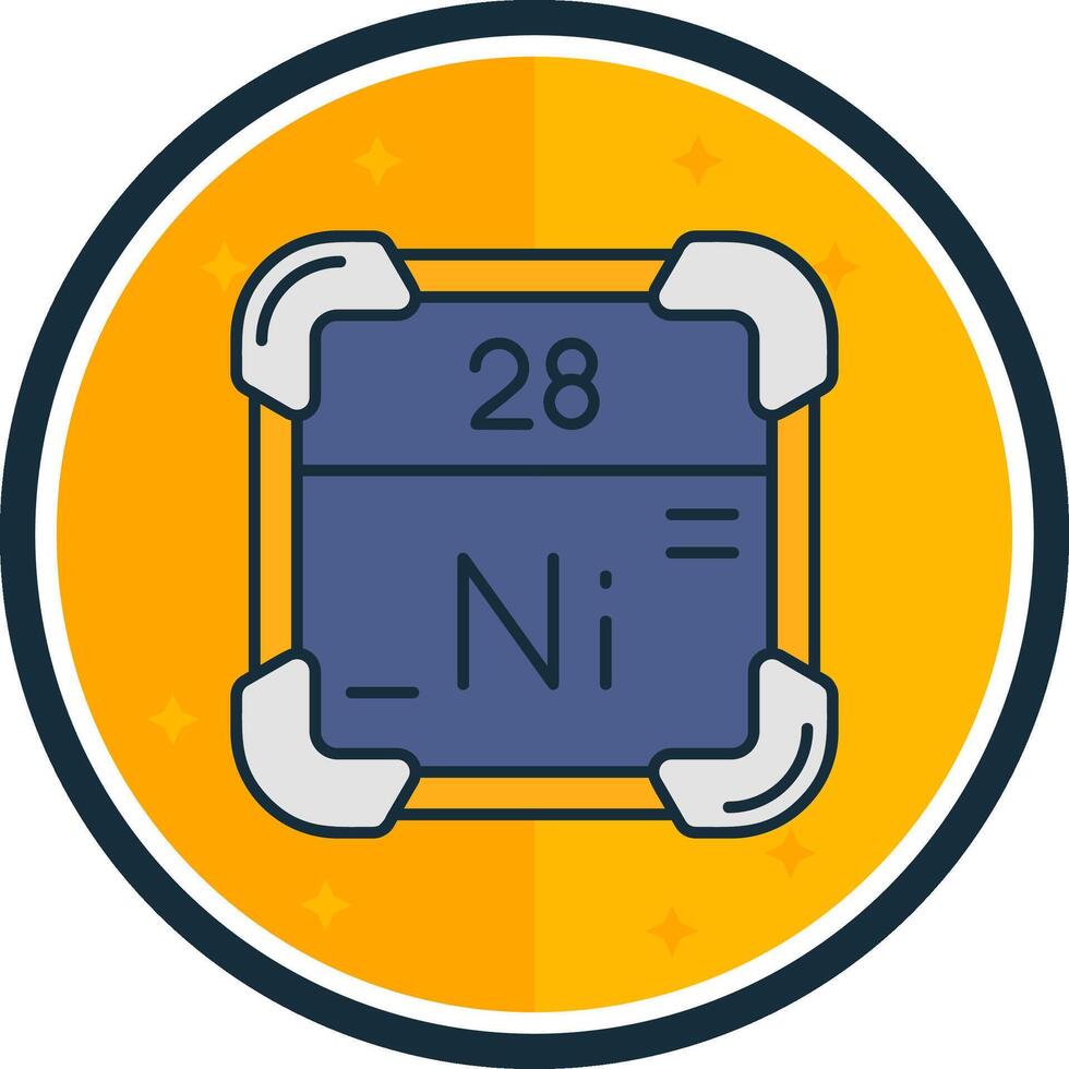 Nickel gefüllt Vers Symbol vektor