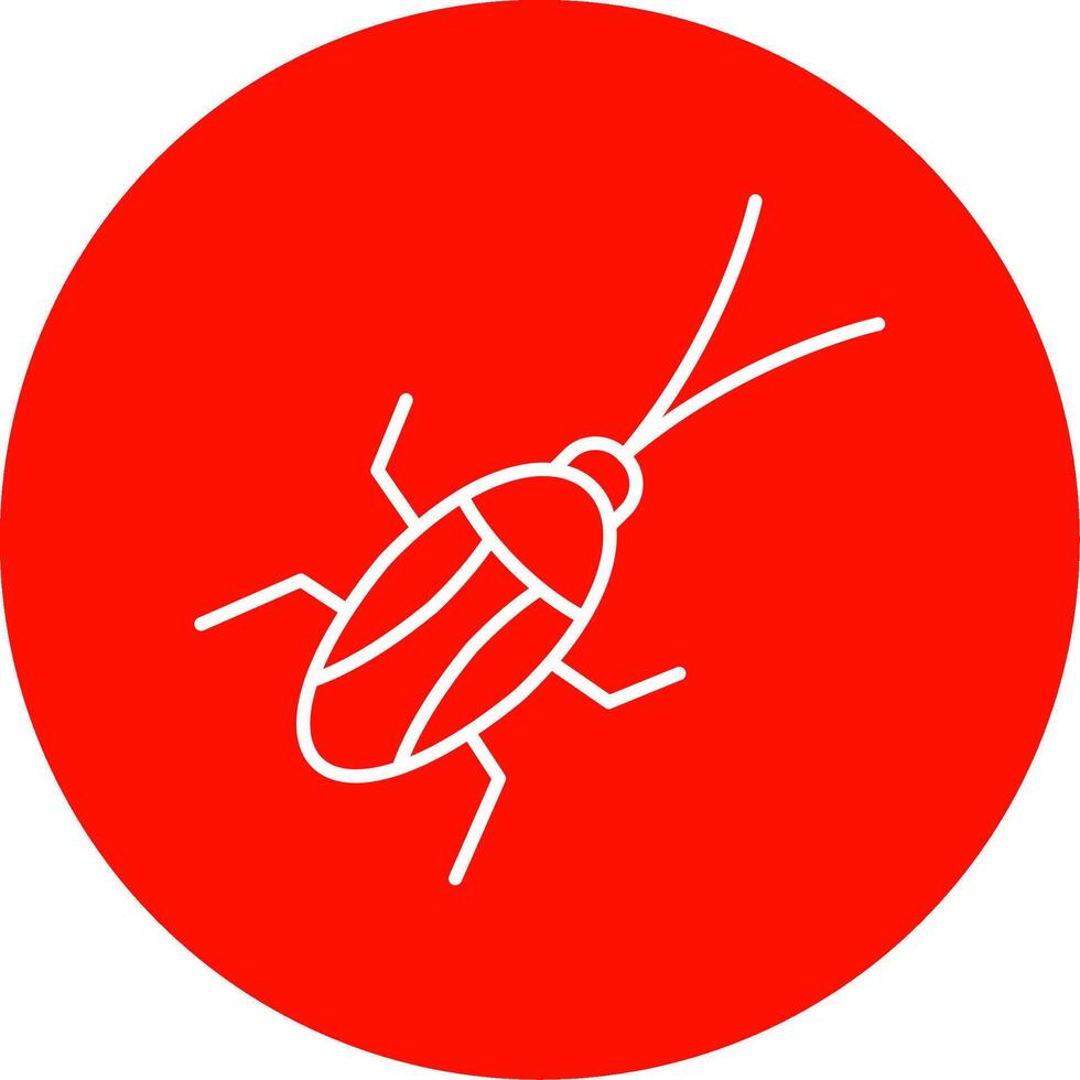 kackerlacka linje cirkel Färg ikon vektor