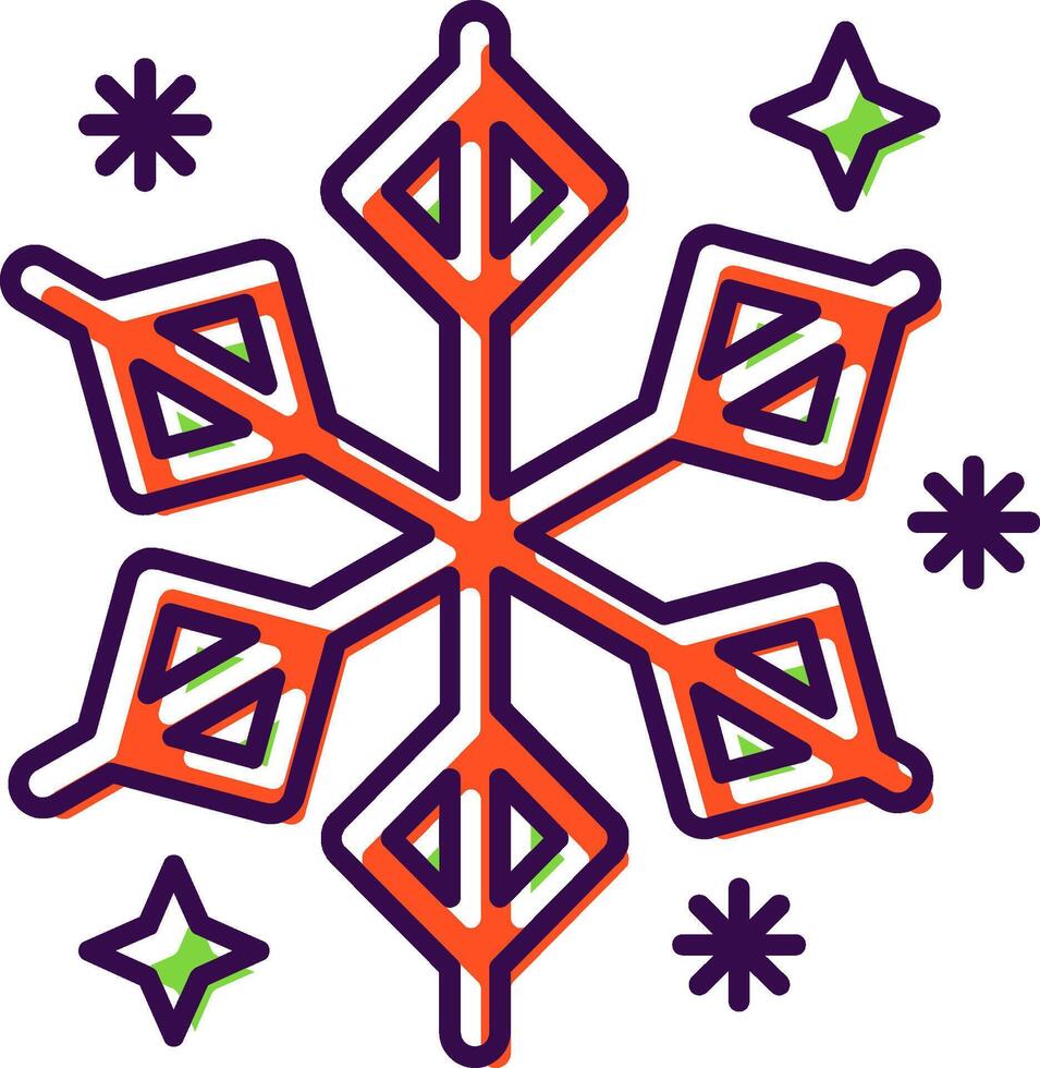 vinter- fylld ikon vektor