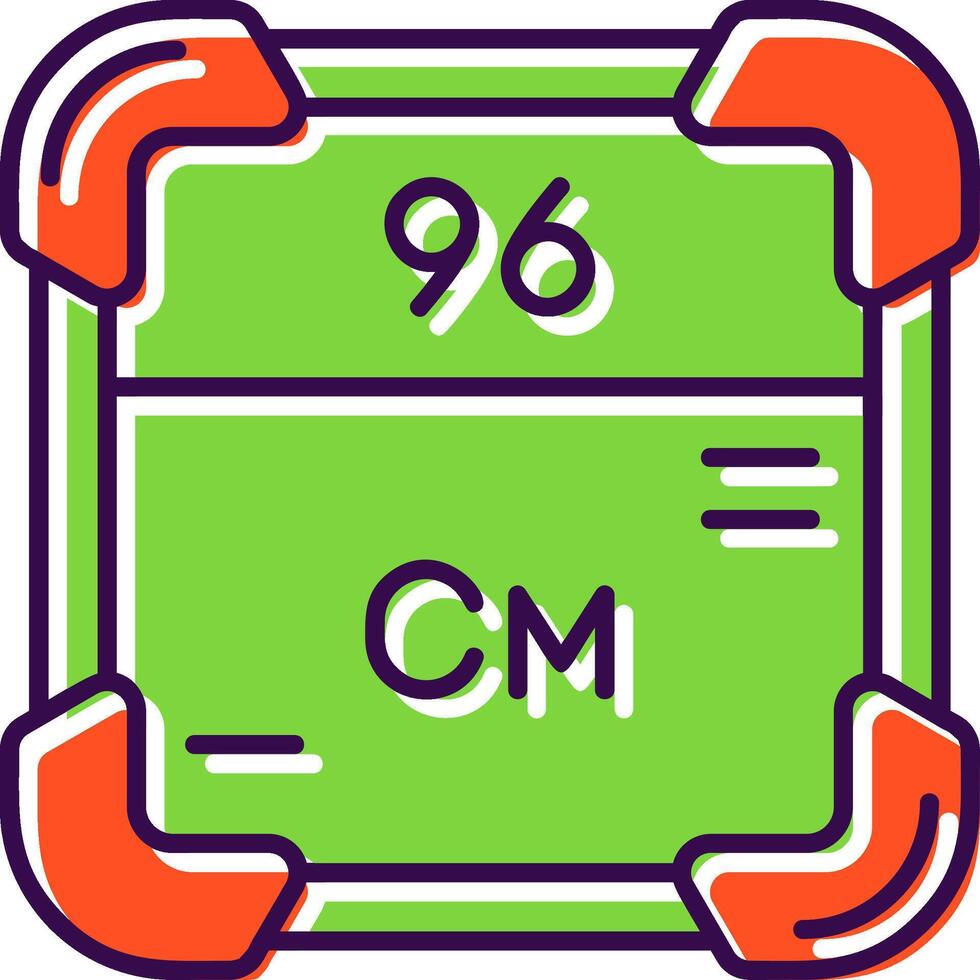 curium fylld ikon vektor