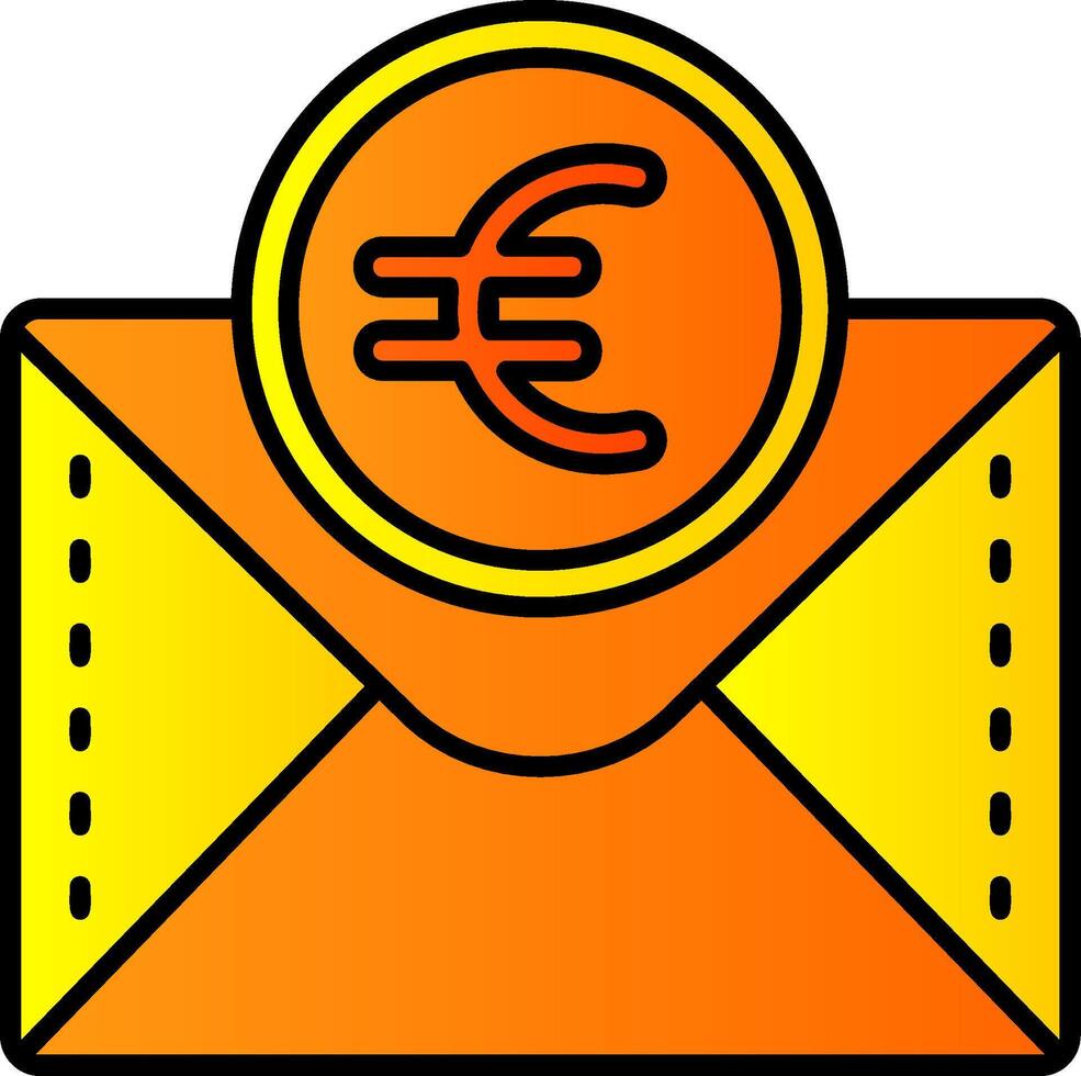 Euro gefüllt Gradient Symbol vektor