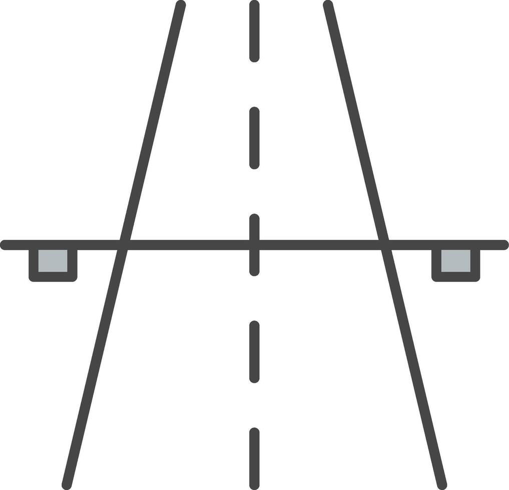 Autobahn Linie gefüllt Licht Symbol vektor