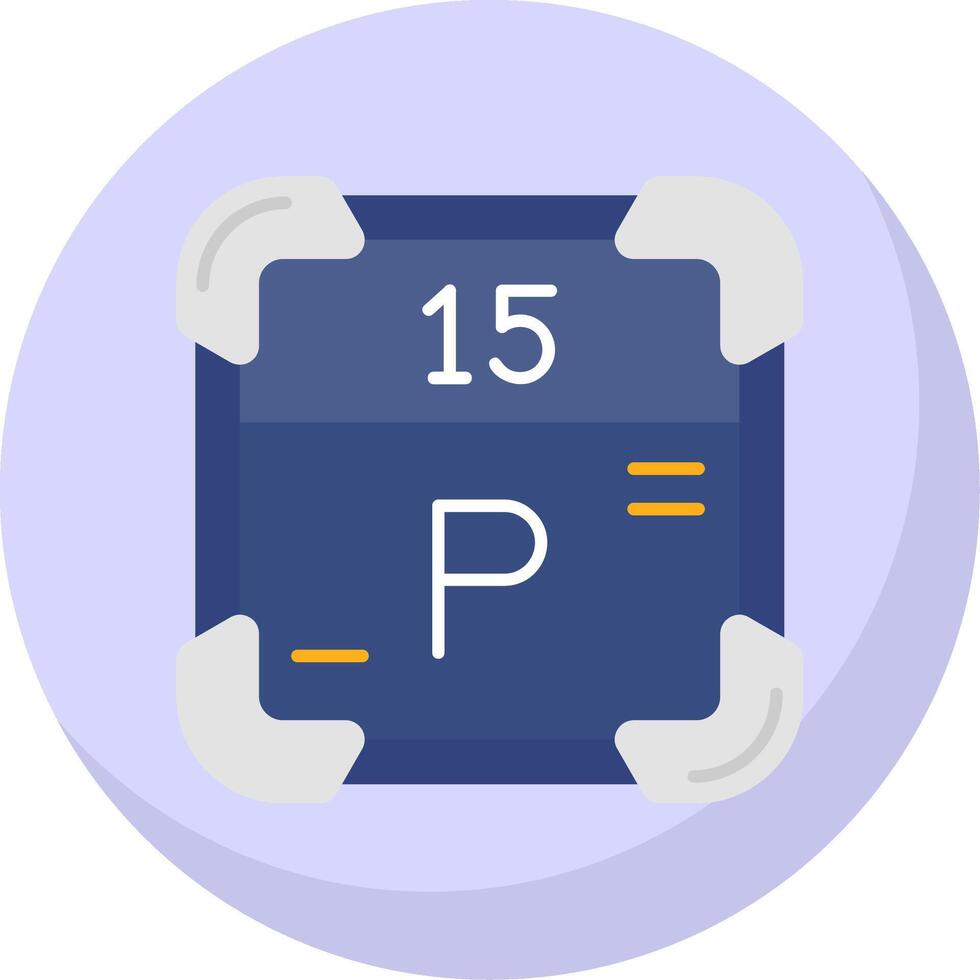 Phosphor Glyphe eben Blase Symbol vektor