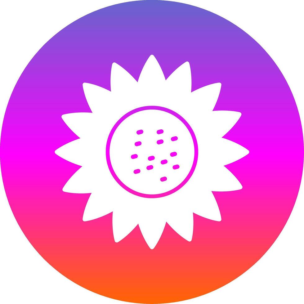 Sonnenblume Glyphe Gradient Kreis Symbol vektor