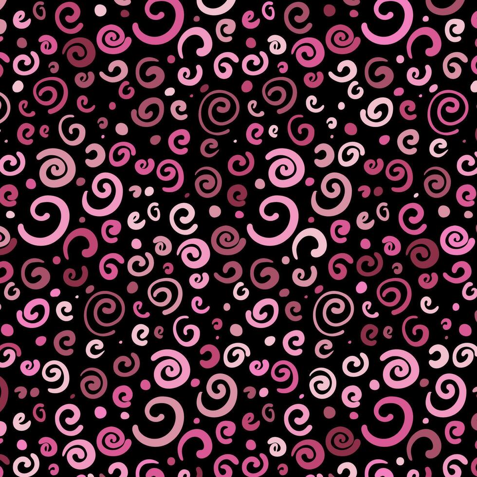abstrakt hand dragen rosa virvlar mönster bakgrund vektor
