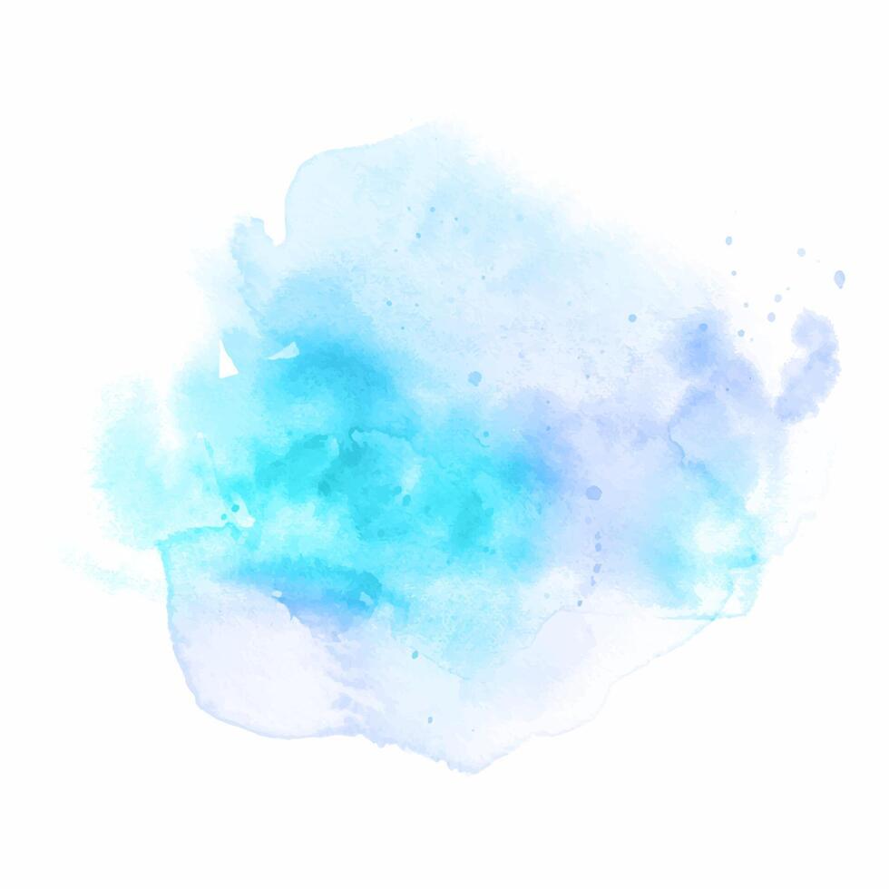 Hand gemalt Pastell- Blau und lila Aquarell Spritzer vektor