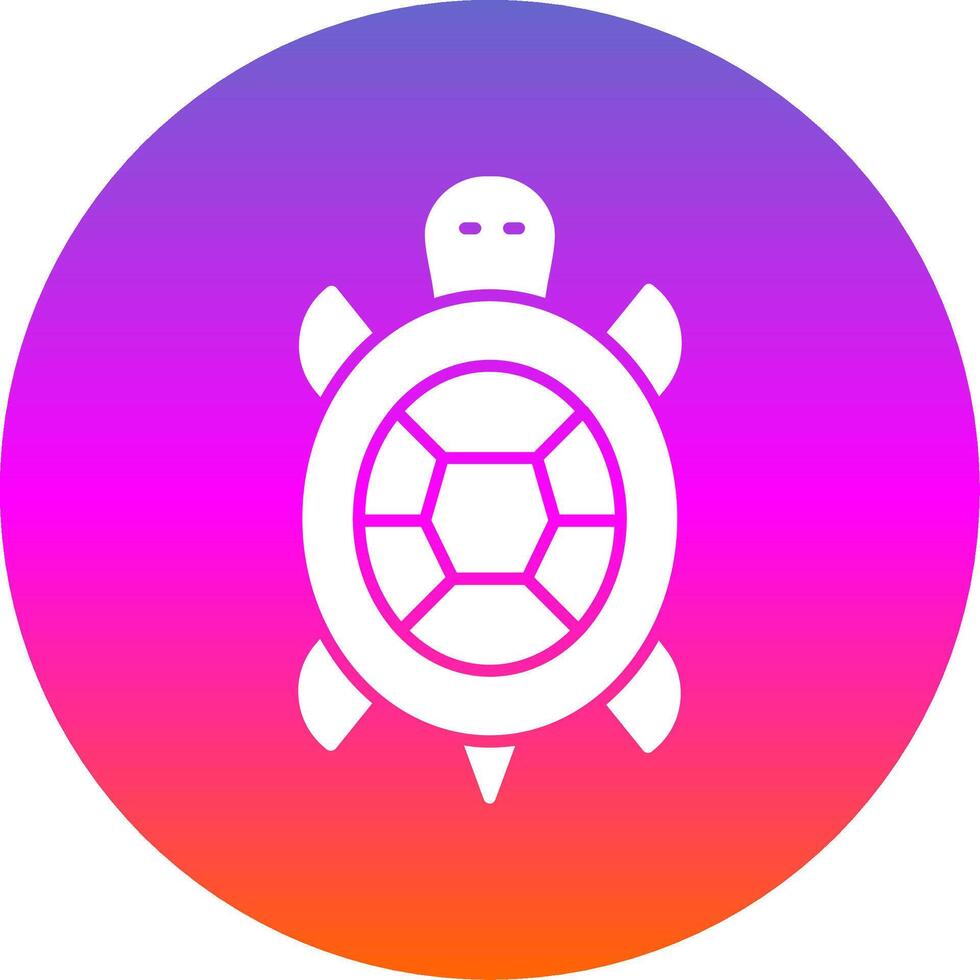 Schildkröte Glyphe Gradient Kreis Symbol vektor