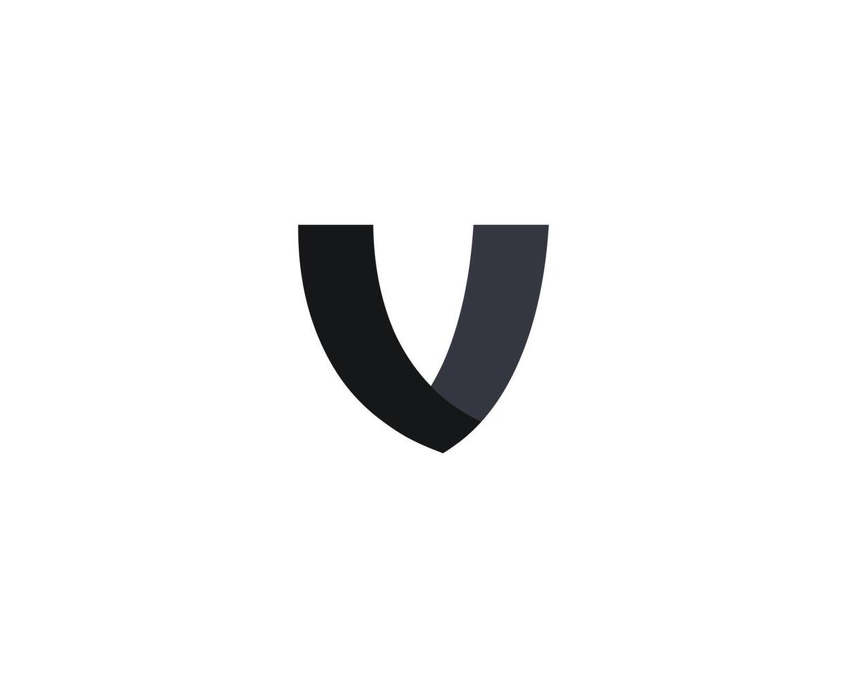 kreativ brev v logotyp design mall vektor