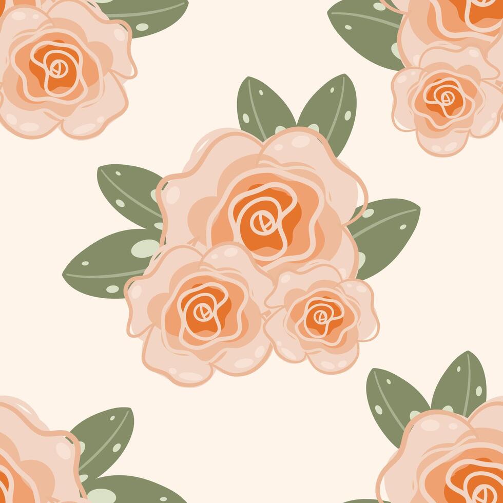 Hand zeichnen botanisch nahtlos Muster. einfach eben modern Zeichnung. Blumen- Textur Sammlung zum Textil- ,Papier wickeln und Mode Design. Frühling botanisch drucken. Vektor Illustration.