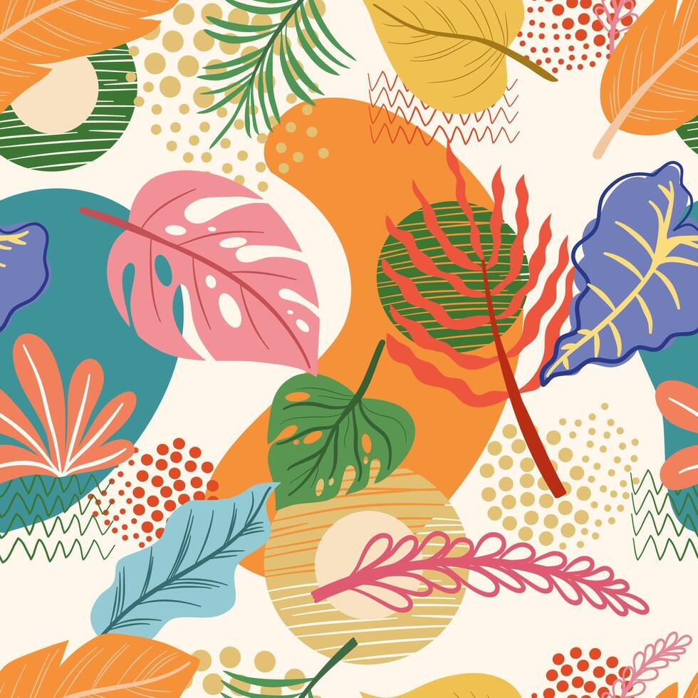 hand dra botanisk sömlös mönster. enkel platt modern teckning. blommig textur samling för textil- ,papper slå in och mode design. vår botanisk skriva ut. vektor illustration.