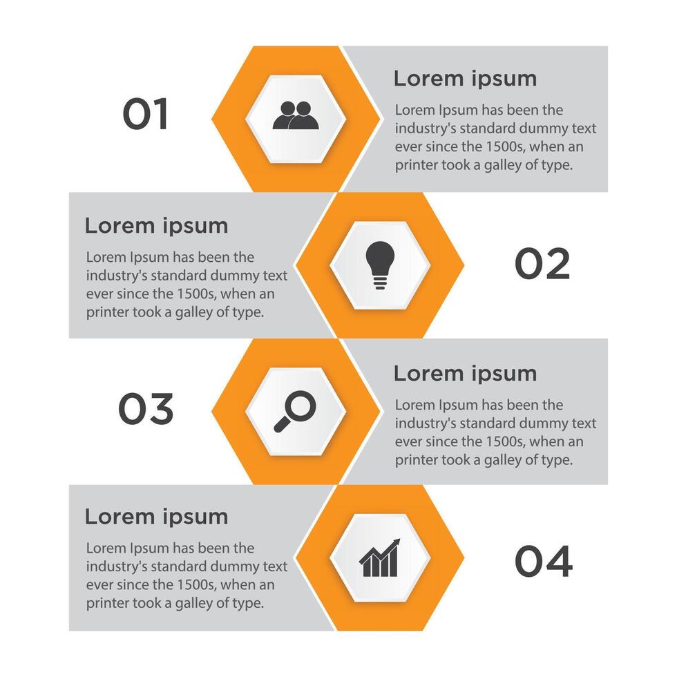 bearbeta infographic design 4 steg med ikon vektor