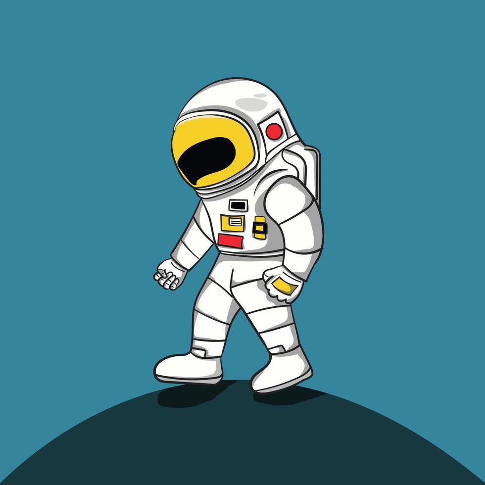 Astronaut Design Illustration, Astronaut Vektor, Astronaut Vorlage vektor