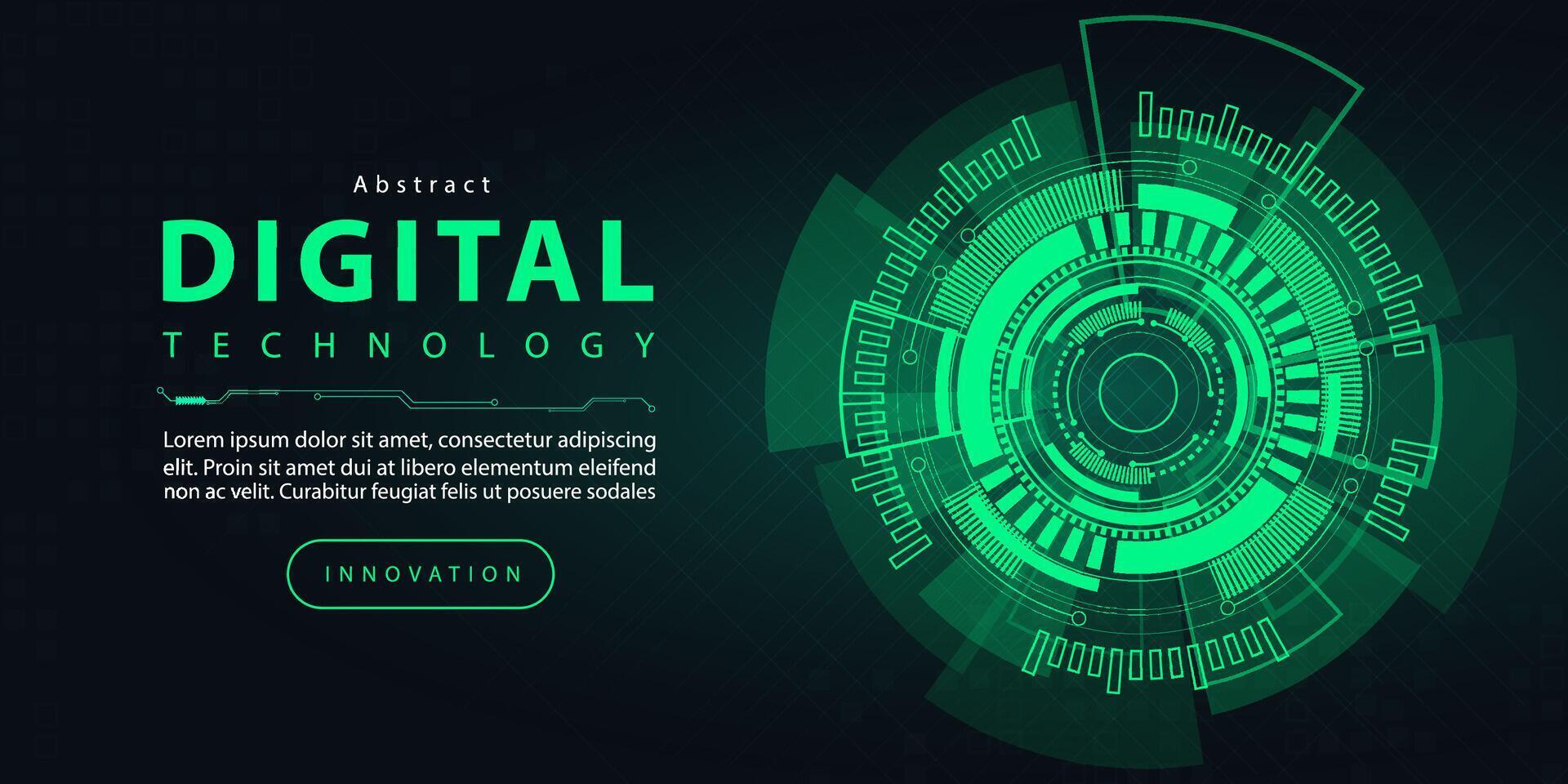 teknologi digital trogen internet nätverk förbindelse mörk svart grön bakgrund, abstrakt cyber information kommunikation, ai stor data vetenskap, innovation framtida tech linje illustration vektor 3d