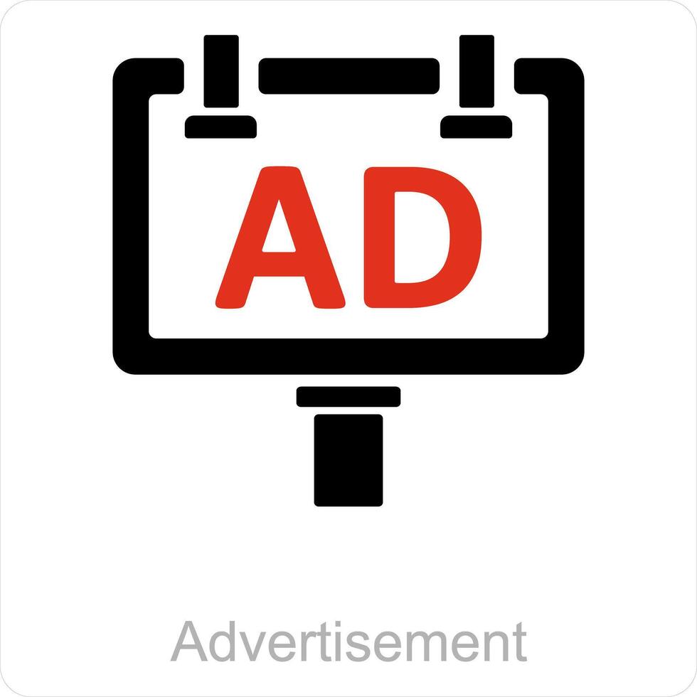 Werbung und Botschaft Symbol Konzept vektor