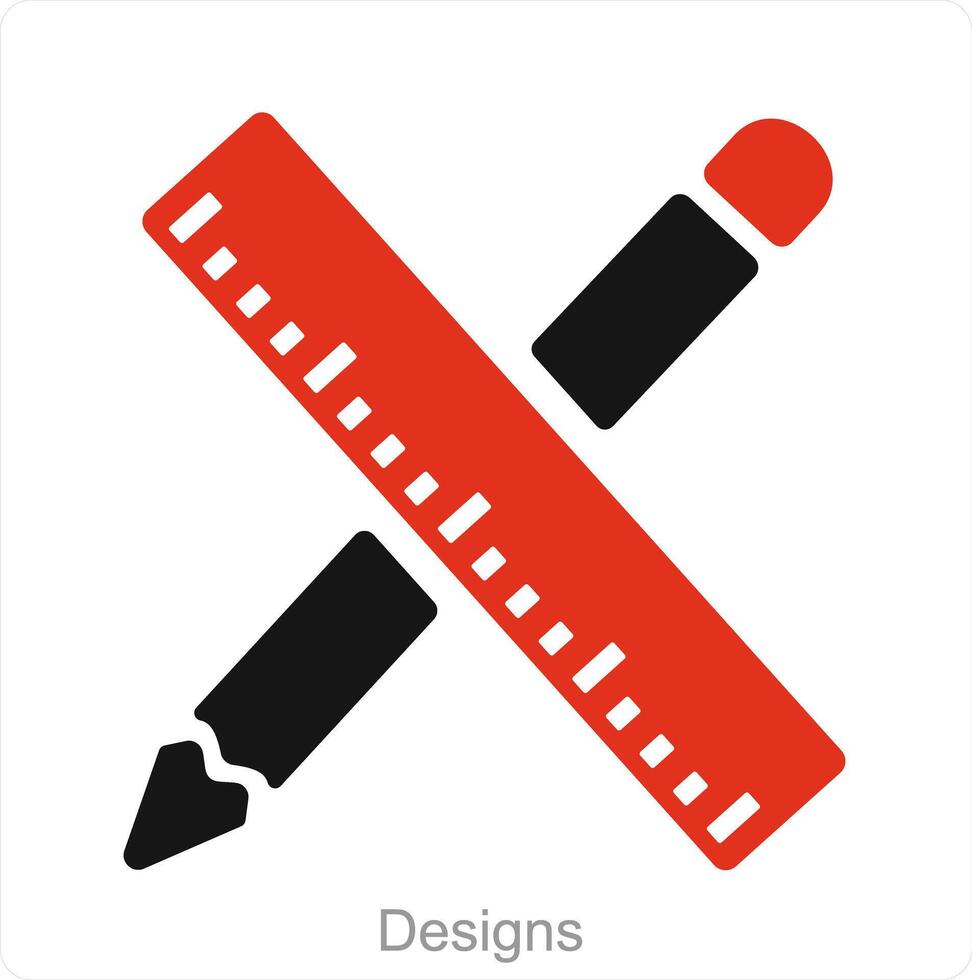 Designs und Werkzeuge Symbol Konzept vektor