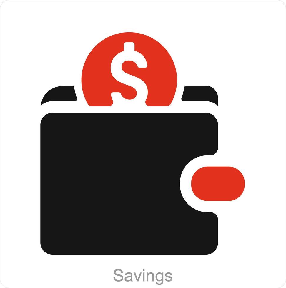 besparingar och pengar ikon begrepp vektor