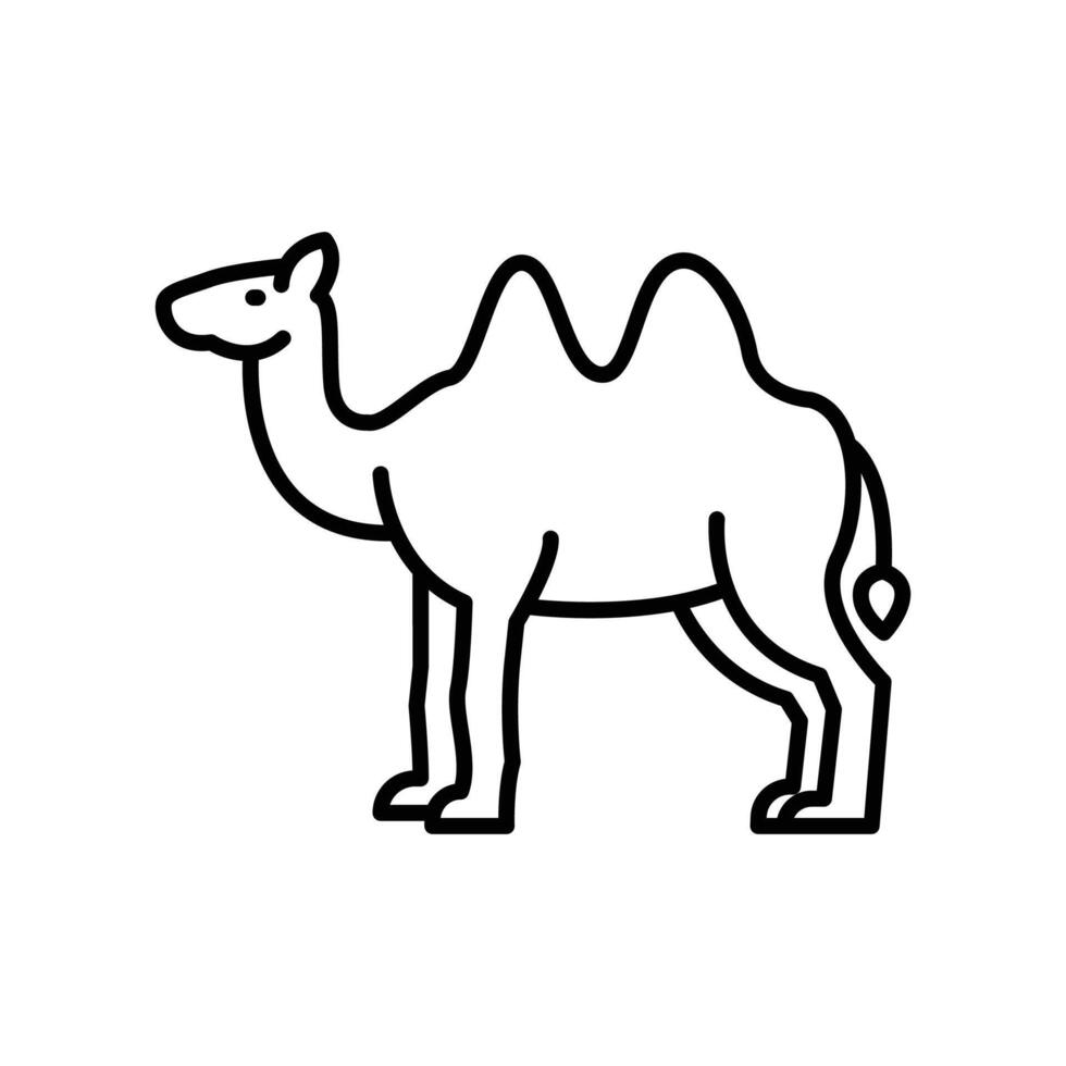 kamel ikon. översikt ikon vektor