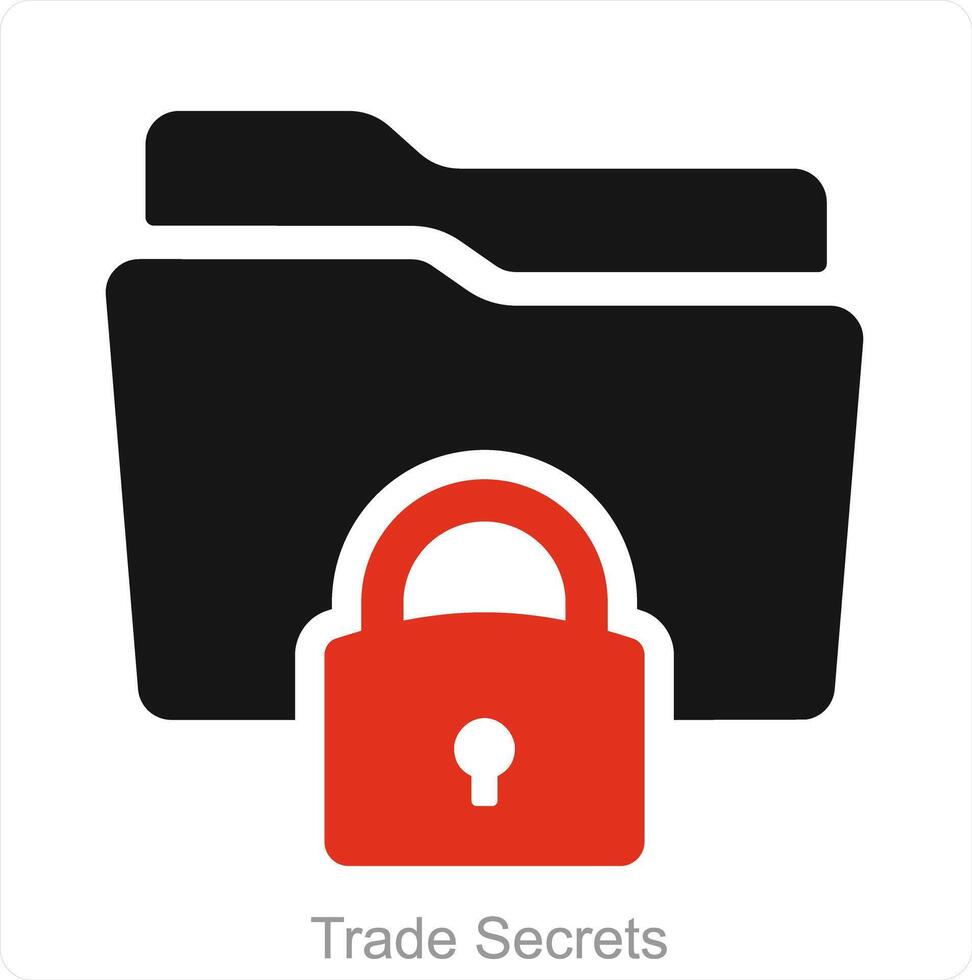 handel hemligheter och mapp säkerhet ikon begrepp vektor