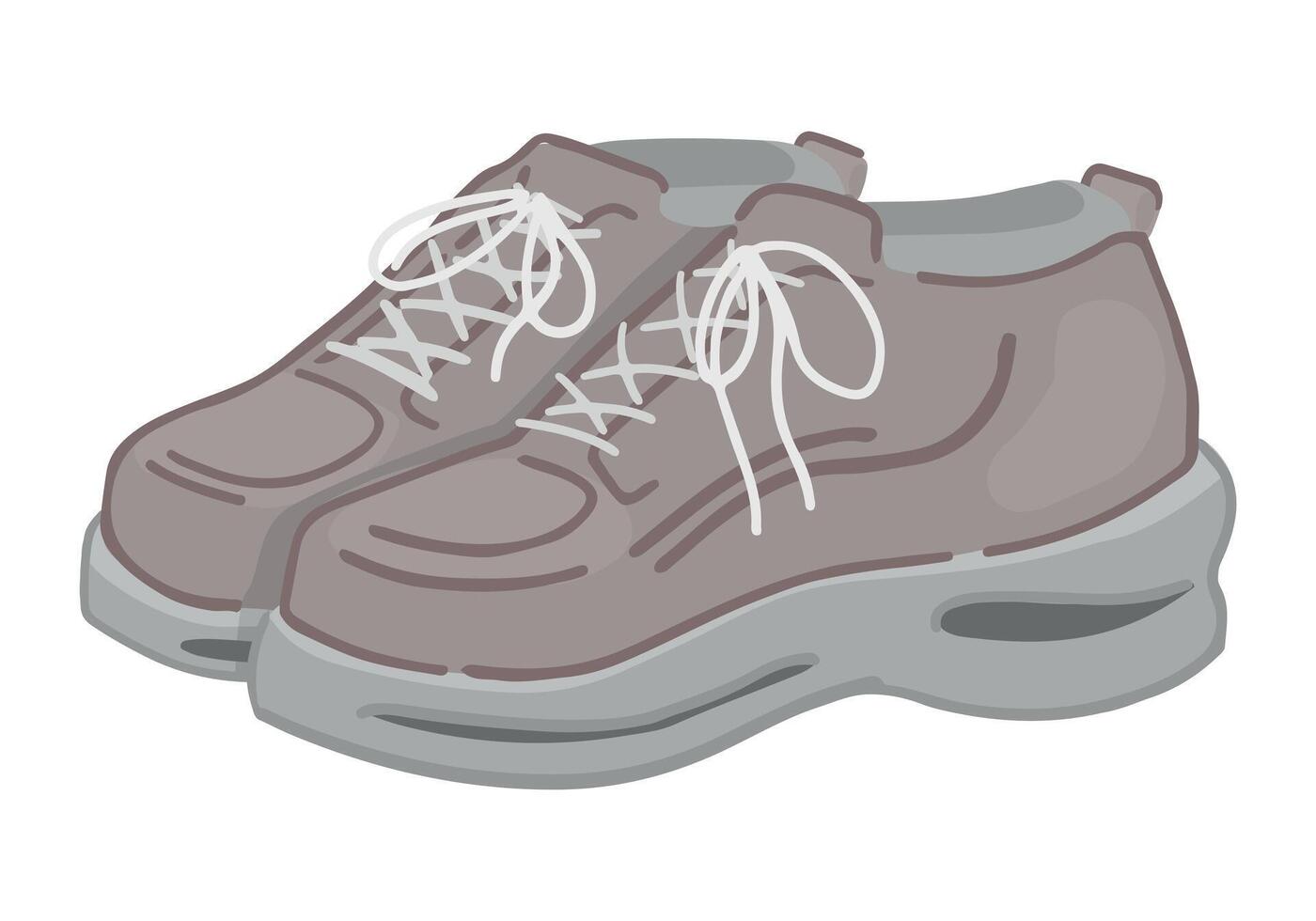 Gekritzel von Sport Schuhe. Clip Kunst von Turnschuhe Schuhwerk. Karikatur Vektor Illustration Clip Art isoliert auf Weiß.