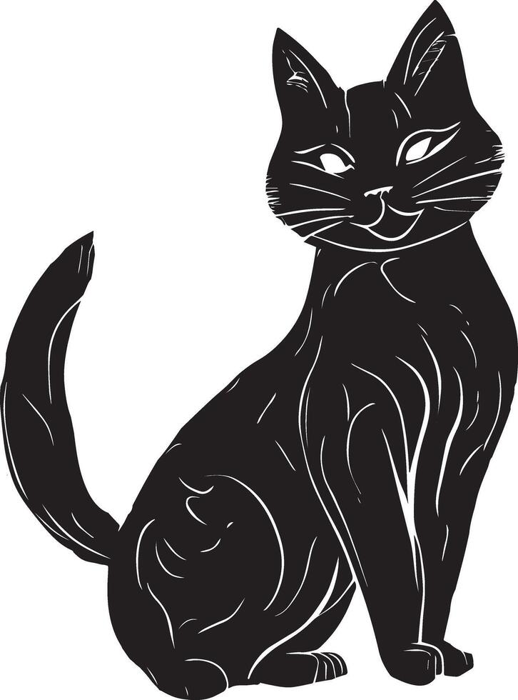 Katze-Silhouette-Vektor-Illustration vektor