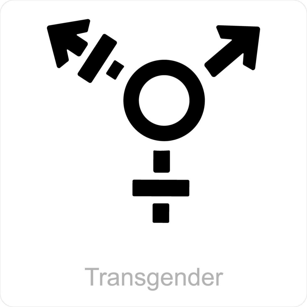 trans och symbol ikon begrepp vektor