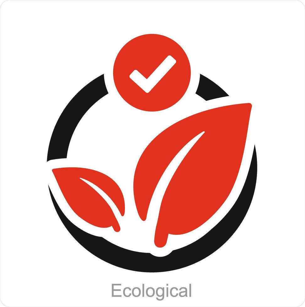 ekologisk och ekologi ikon begrepp vektor