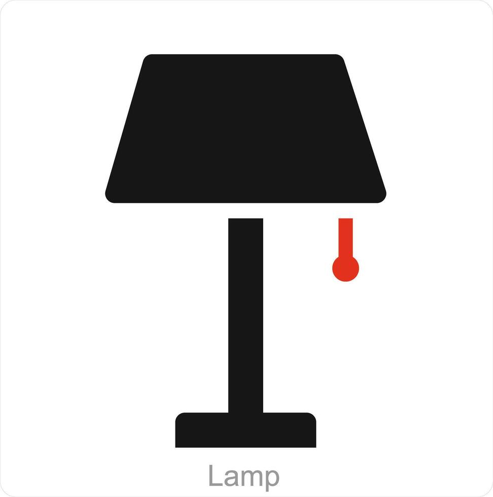 Lampe und Licht Symbol Konzept vektor