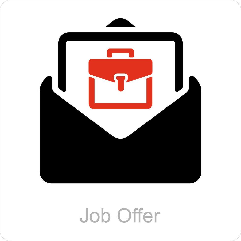 Job Angebot und Job Symbol Konzept vektor